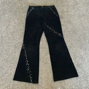 vintage wilson’s leather studded suede flares